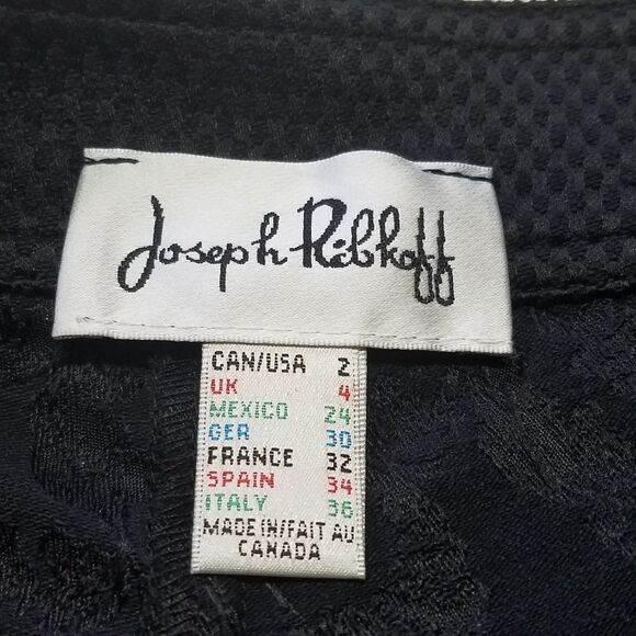 JOSEPH Ribkoff Black Floral Straight Leg Pants 2 - Picture 7 of 8